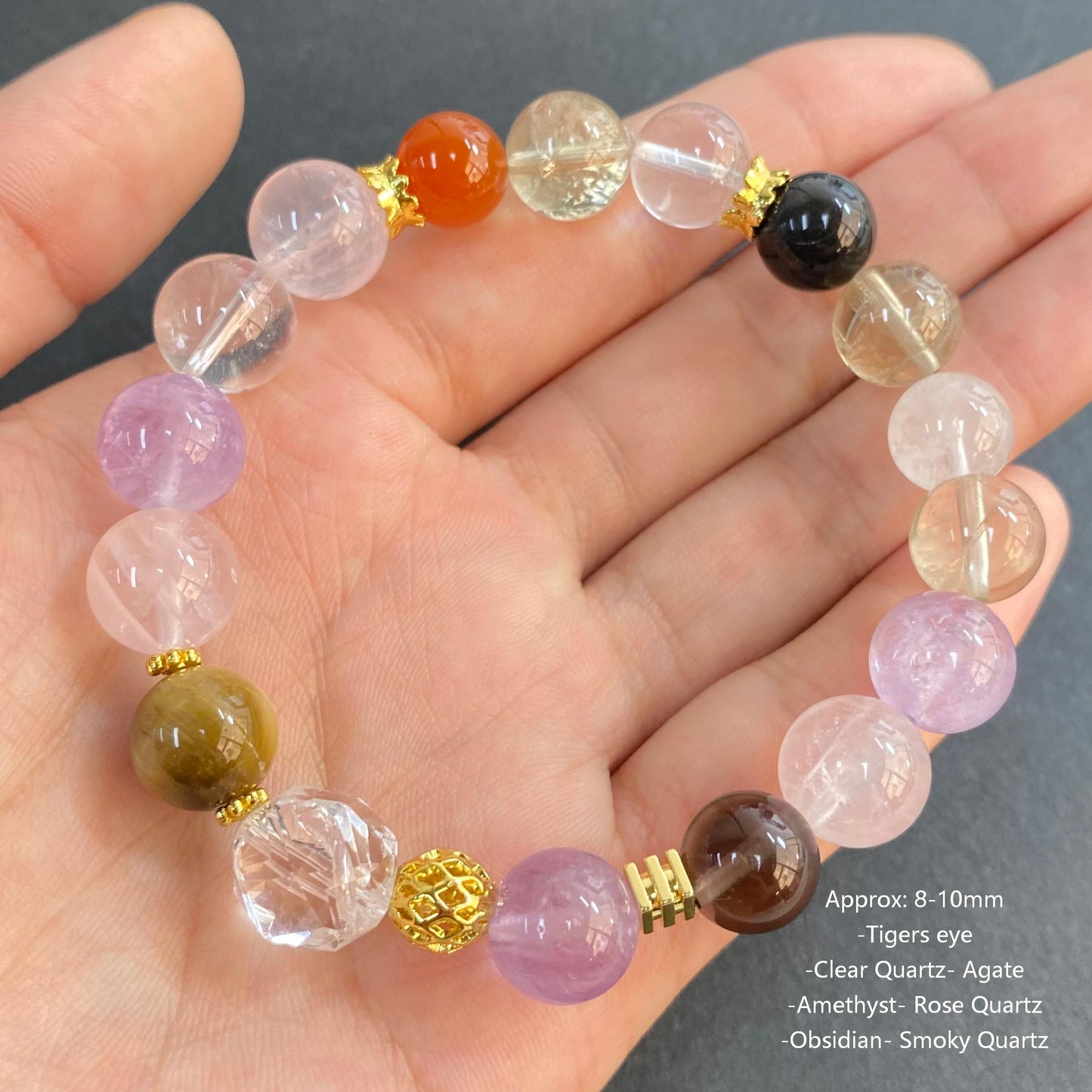 Natural Designer Healing Crystal Bracelet Mutiple Styles