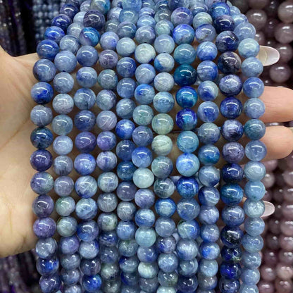 High-Quality Gemstone & Crystal Round Smooth Beads 4mm 6mm 8mm 10mm