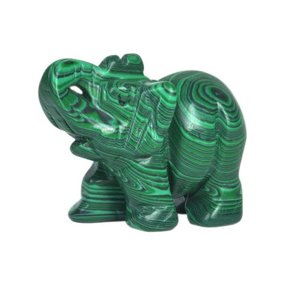 Elephant Figurine Hand Carved Animal Figurine