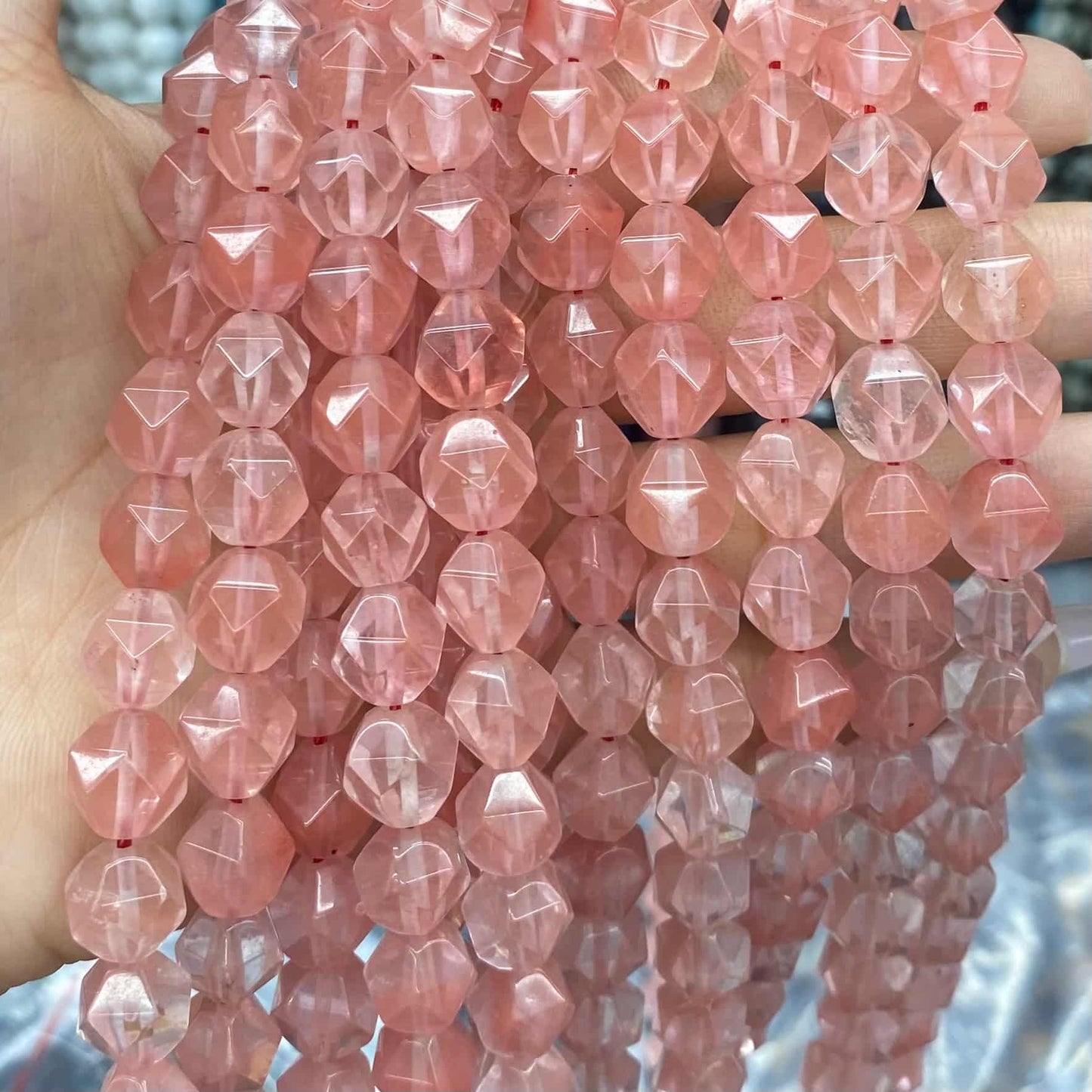 Diamond Faceted Beads 6mm/8mm/10mm Quartz/Jasper/Agate/Crystal