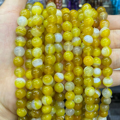 #1 Round Aagte Beads 6mm/8mm/10mm/12mm