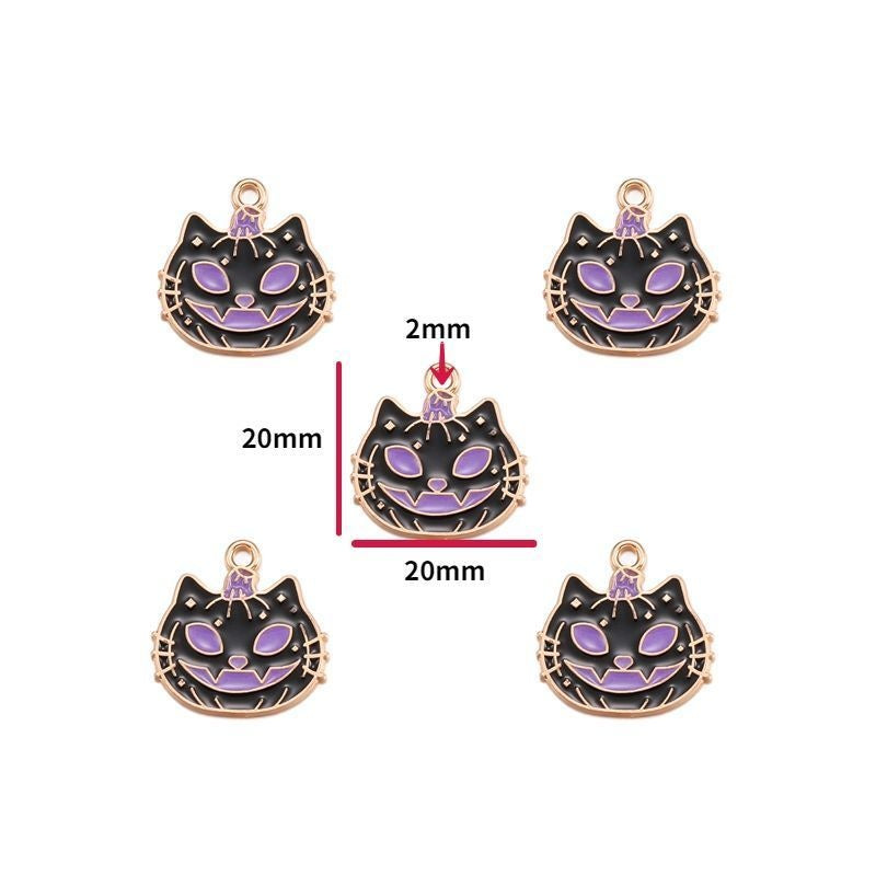 5PCS Halloween Style Theme Jewelry Making Findings Charm #1