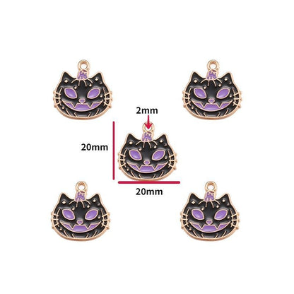 5PCS Halloween Style Theme Jewelry Making Findings Charm #1