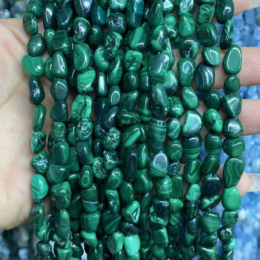 Nugget Shape Malachite Beads