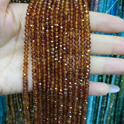 Faceted Rondelle Beads 2x3mm 3x4mm Gemstone/Quartz/Jasper/Agate