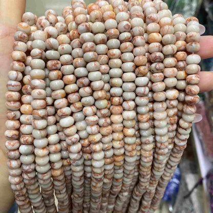 Round Rondelle Beads 2x4mm 4x6mm 5x8mm Quartz/Jasper/Agate