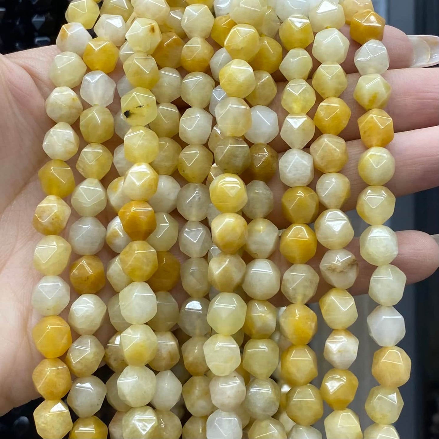 Diamond Faceted Beads 6mm/8mm/10mm Quartz/Jasper/Agate/Crystal