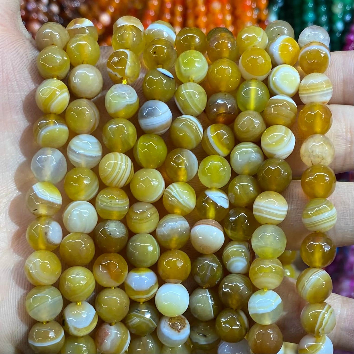 #1 Round Aagte Beads 6mm/8mm/10mm/12mm