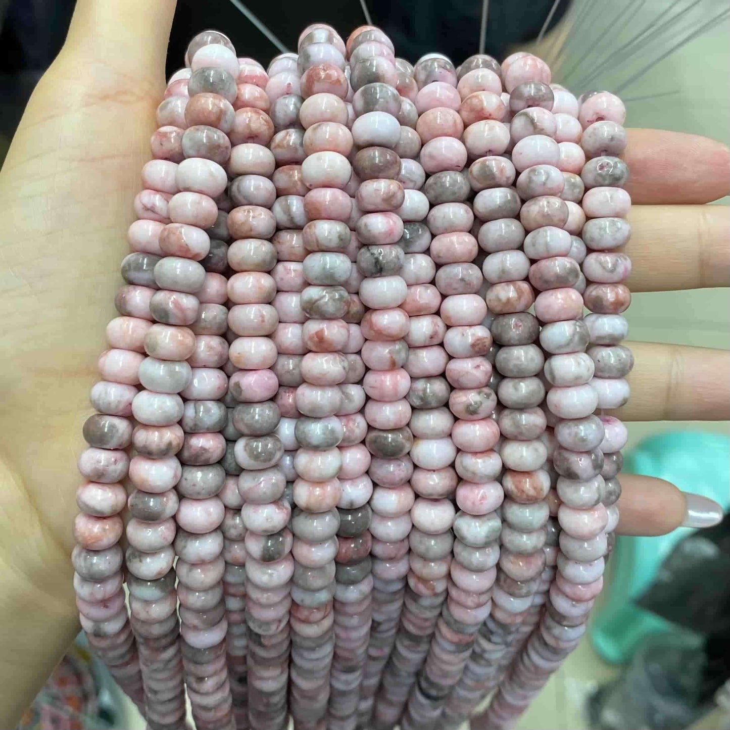 Round Rondelle Beads 2x4mm 4x6mm 5x8mm Quartz/Jasper/Agate