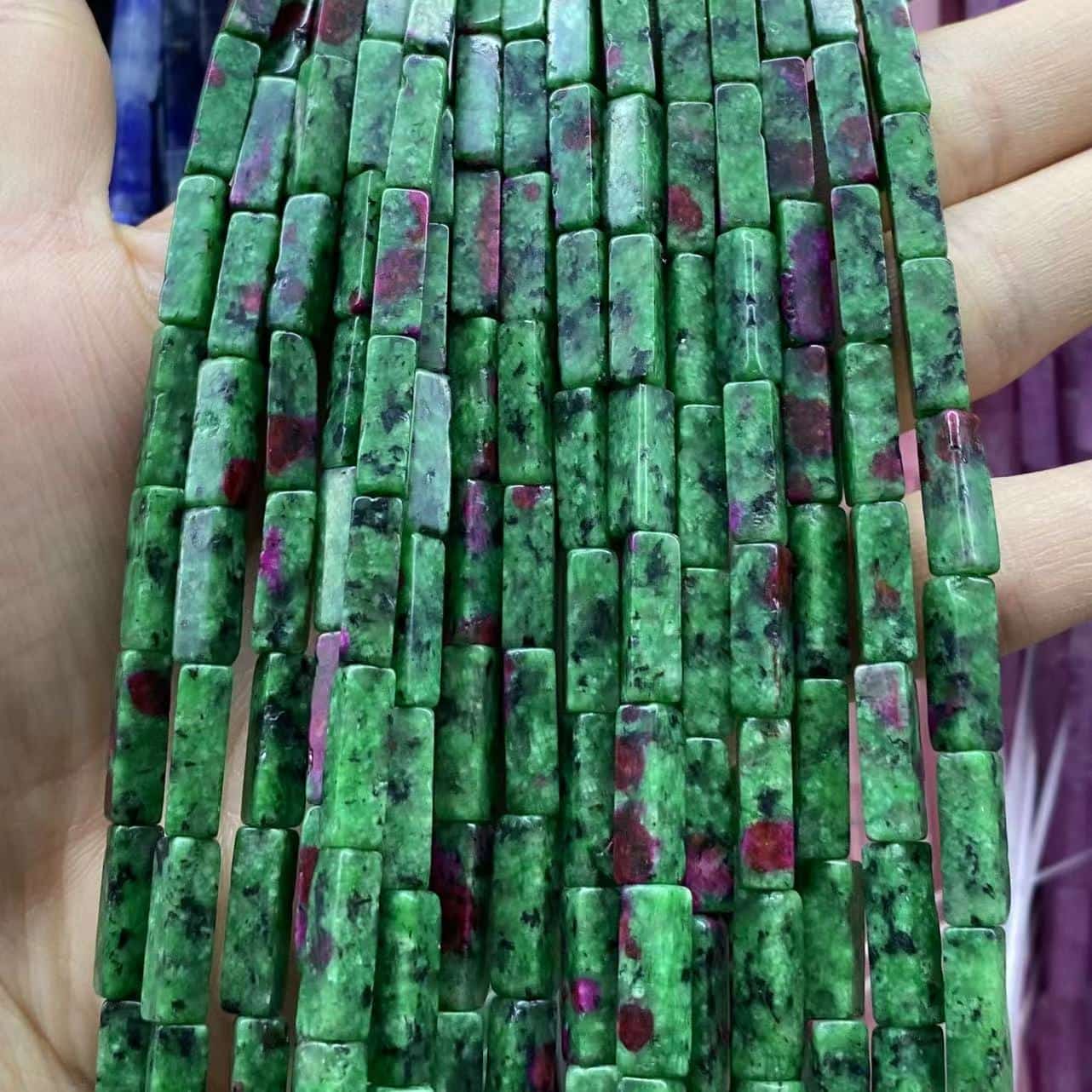 Square Tube Beads 4x13mm Quartz/Jasper/Agate/Crystal