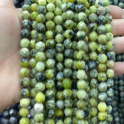 Diamond Faceted Beads 6mm/8mm/10mm Quartz/Jasper/Agate/Crystal