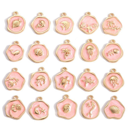 Assorted Ocean Design Charms for Jewelry Making