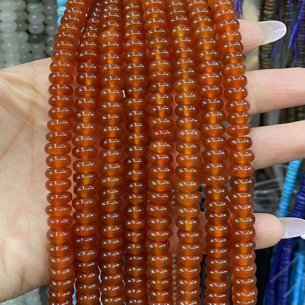 Round Rondelle Beads 2x4mm 4x6mm 5x8mm Quartz/Jasper/Agate