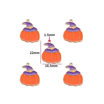 5PCS Halloween Style Theme Jewelry Making Findings Charm #1