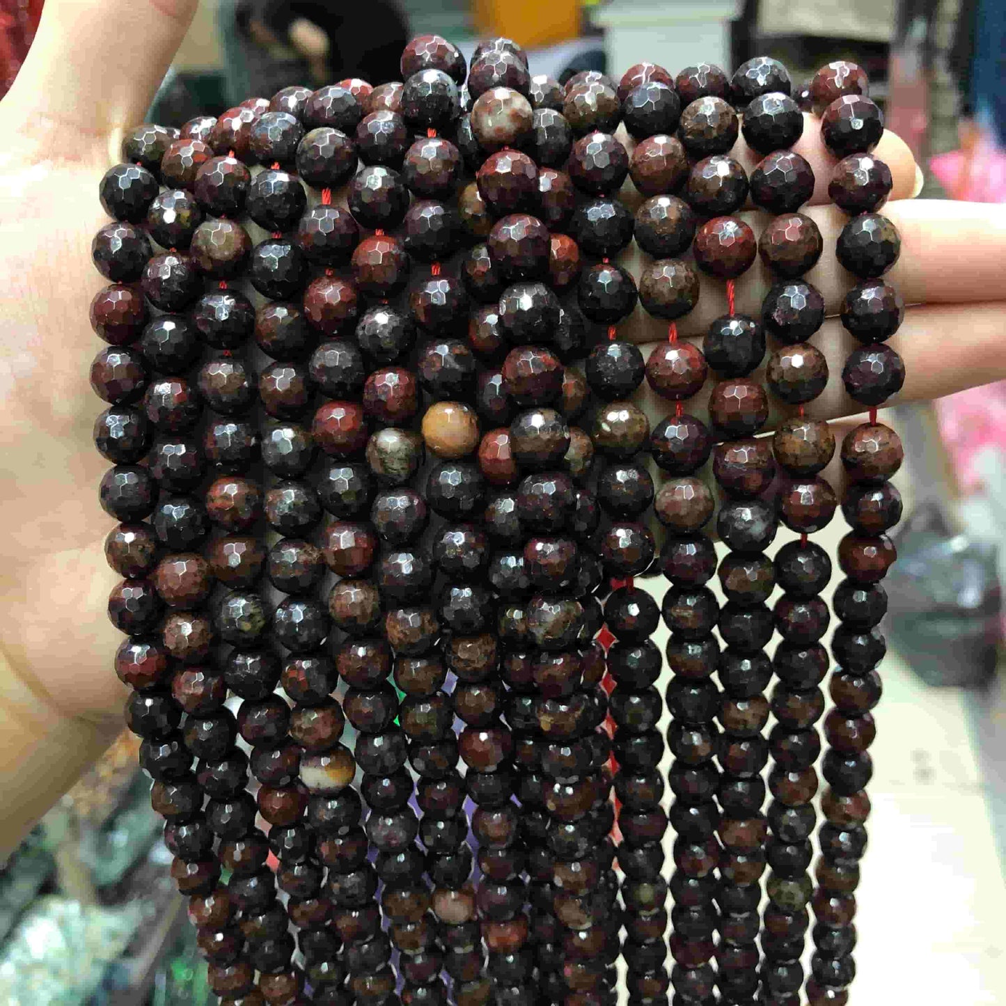 Round Faceted Beads Crystal/Quartz/Jasper/Agate 6mm 8mm 10mm