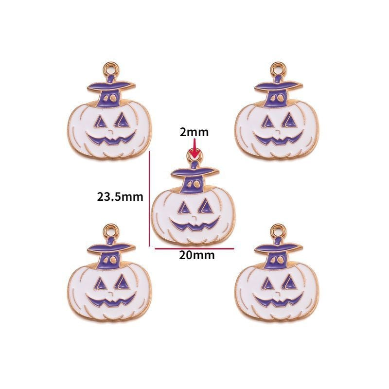 5PCS Halloween Style Theme Jewelry Making Findings Charm #1