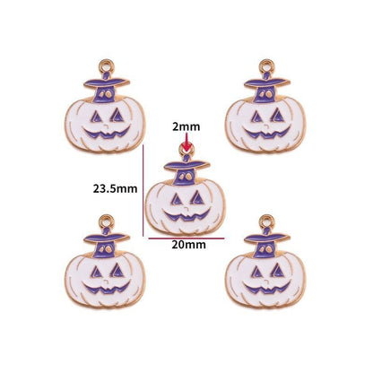 5PCS Halloween Style Theme Jewelry Making Findings Charm #1