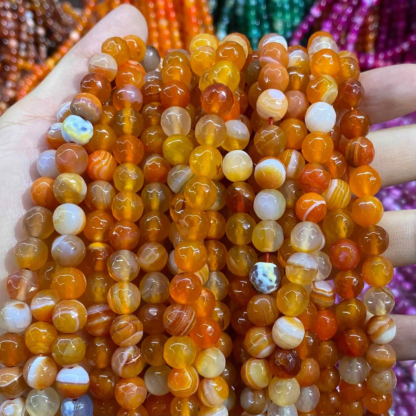 #1 Round Aagte Beads 6mm/8mm/10mm/12mm