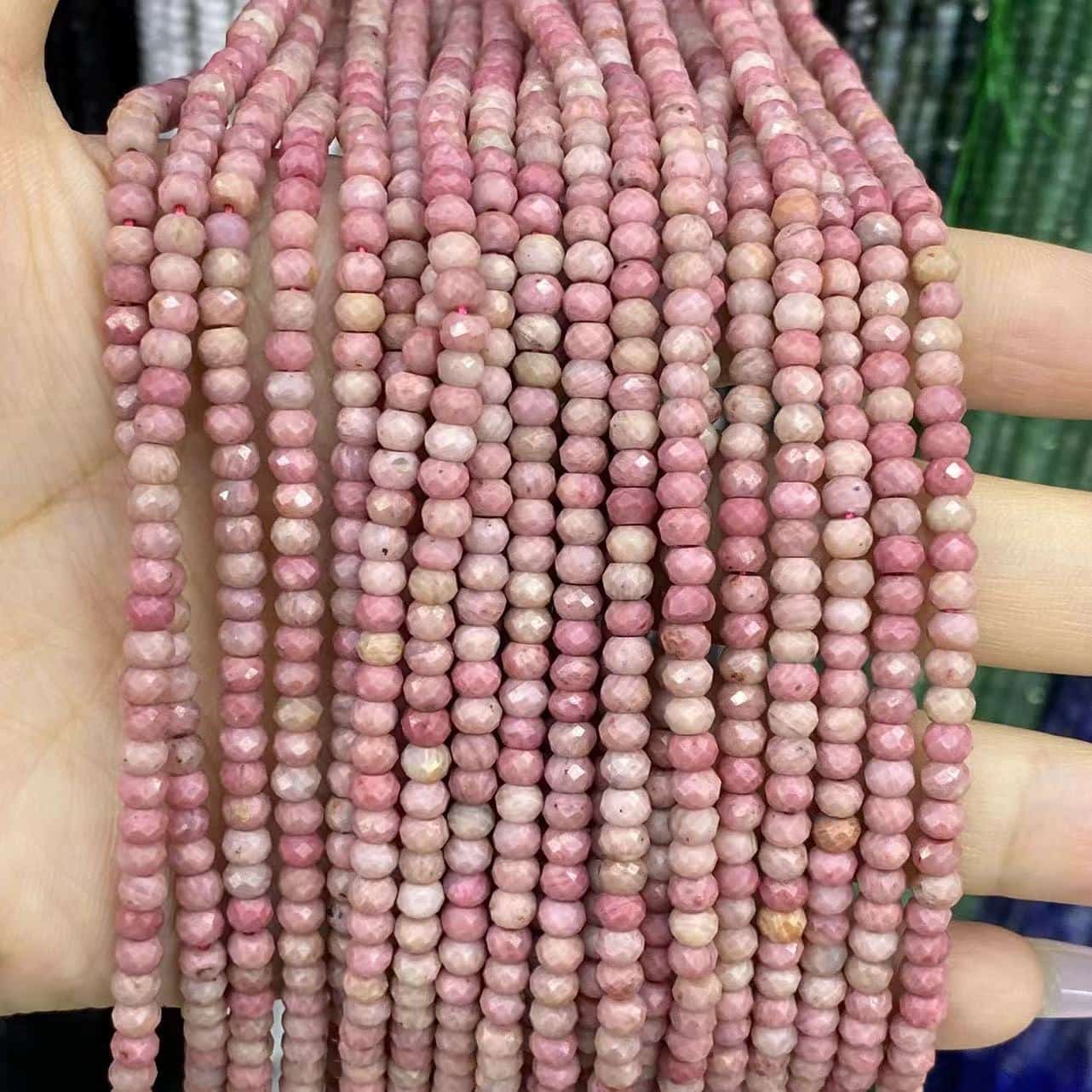 Faceted Rondelle Beads 2x3mm 3x4mm Gemstone/Quartz/Jasper/Agate