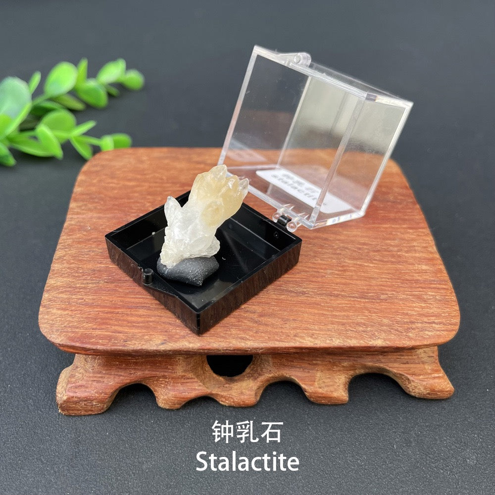 Micro Mineral Box Raw Crystal GemstoneCollection Box
