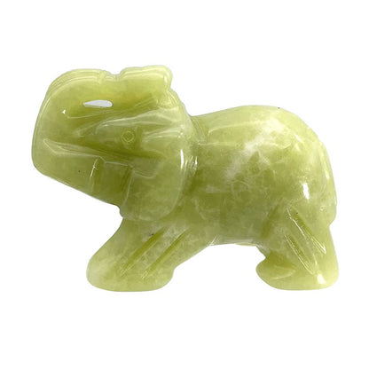 Elephant Figurine Hand Carved Animal Figurine