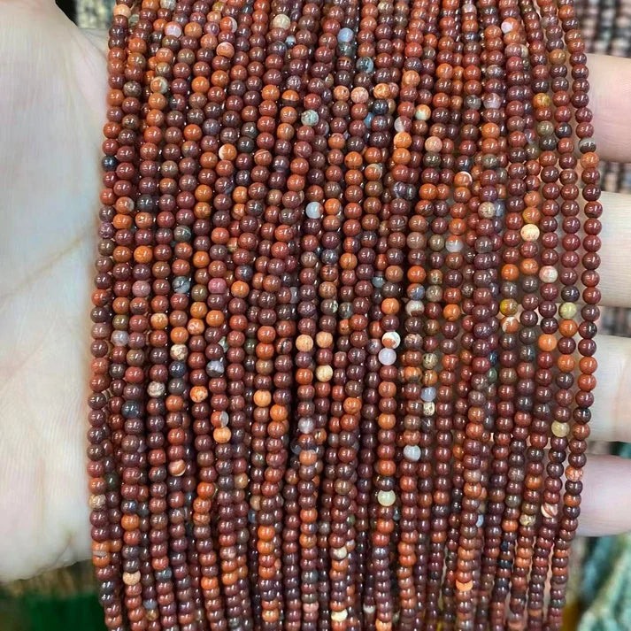 Mix Red Jasper Tiny Smooth Round Beads 2mm 3mm 4mm