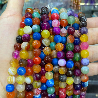 #1 Round Aagte Beads 6mm/8mm/10mm/12mm