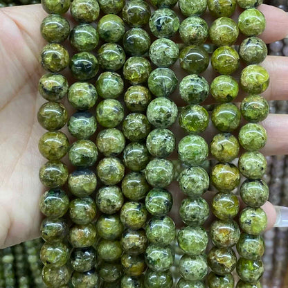 High-Quality Gemstone & Crystal Round Smooth Beads 4mm 6mm 8mm 10mm