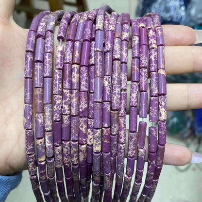 Cylindrical Tube Beads 4x13mm Quartz/Jasper/Agate/Crystal