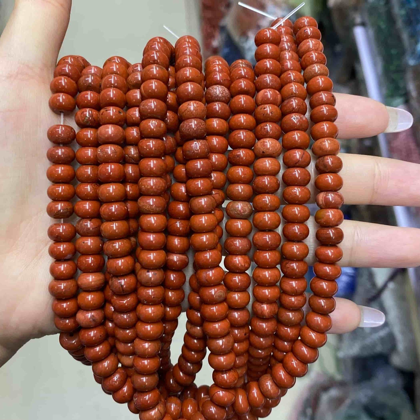 Round Rondelle Beads 2x4mm 4x6mm 5x8mm Quartz/Jasper/Agate