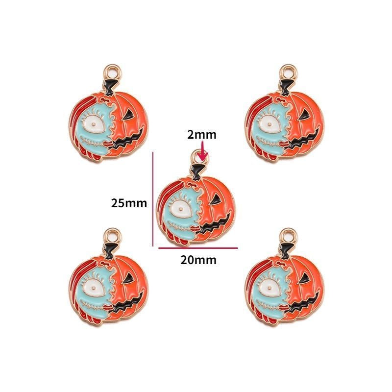 5PCS Halloween Style Theme Jewelry Making Findings Charm #1