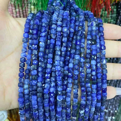 Cube Shape Sodalite Beads
