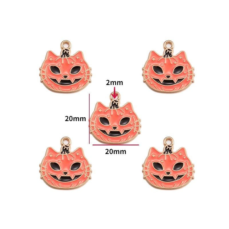 5PCS Halloween Style Theme Jewelry Making Findings Charm #1