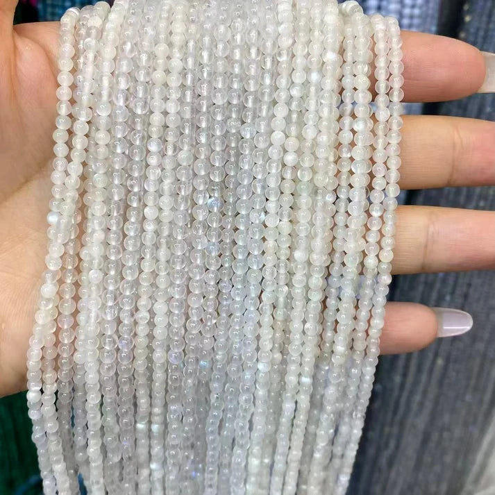 Moonstone Tiny Smooth Round Beads 2mm 3mm 4mm
