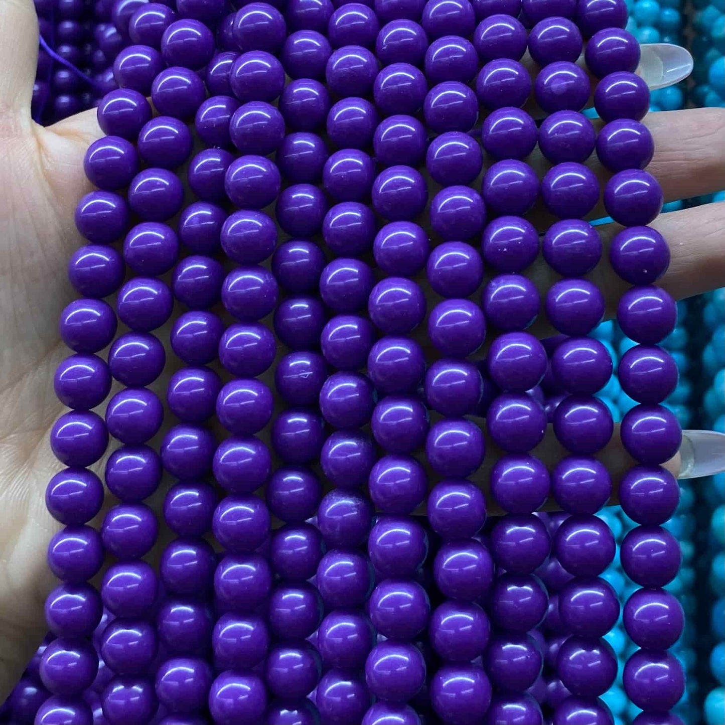 High-Quality Gemstone & Crystal Round Smooth Beads 4mm 6mm 8mm 10mm
