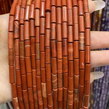 Cylindrical Tube Beads 4x13mm Quartz/Jasper/Agate/Crystal