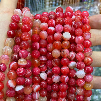 #1 Round Aagte Beads 6mm/8mm/10mm/12mm