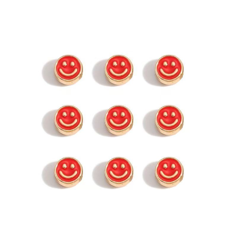 5PCS Colorful Happy Face Jewelry Making Findings Spacer