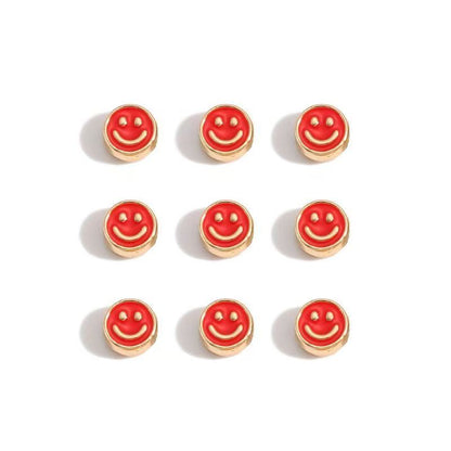 5PCS Colorful Happy Face Jewelry Making Findings Spacer