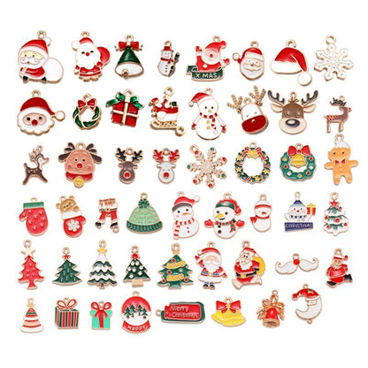 5PCS Christmas Theme Jewelry Making Findings Charm