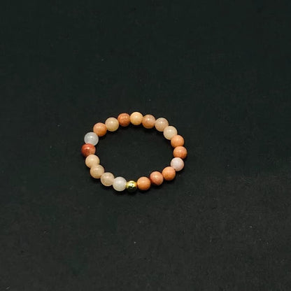 3mm Multi Round Bead Ring Elastic Rings Stackable