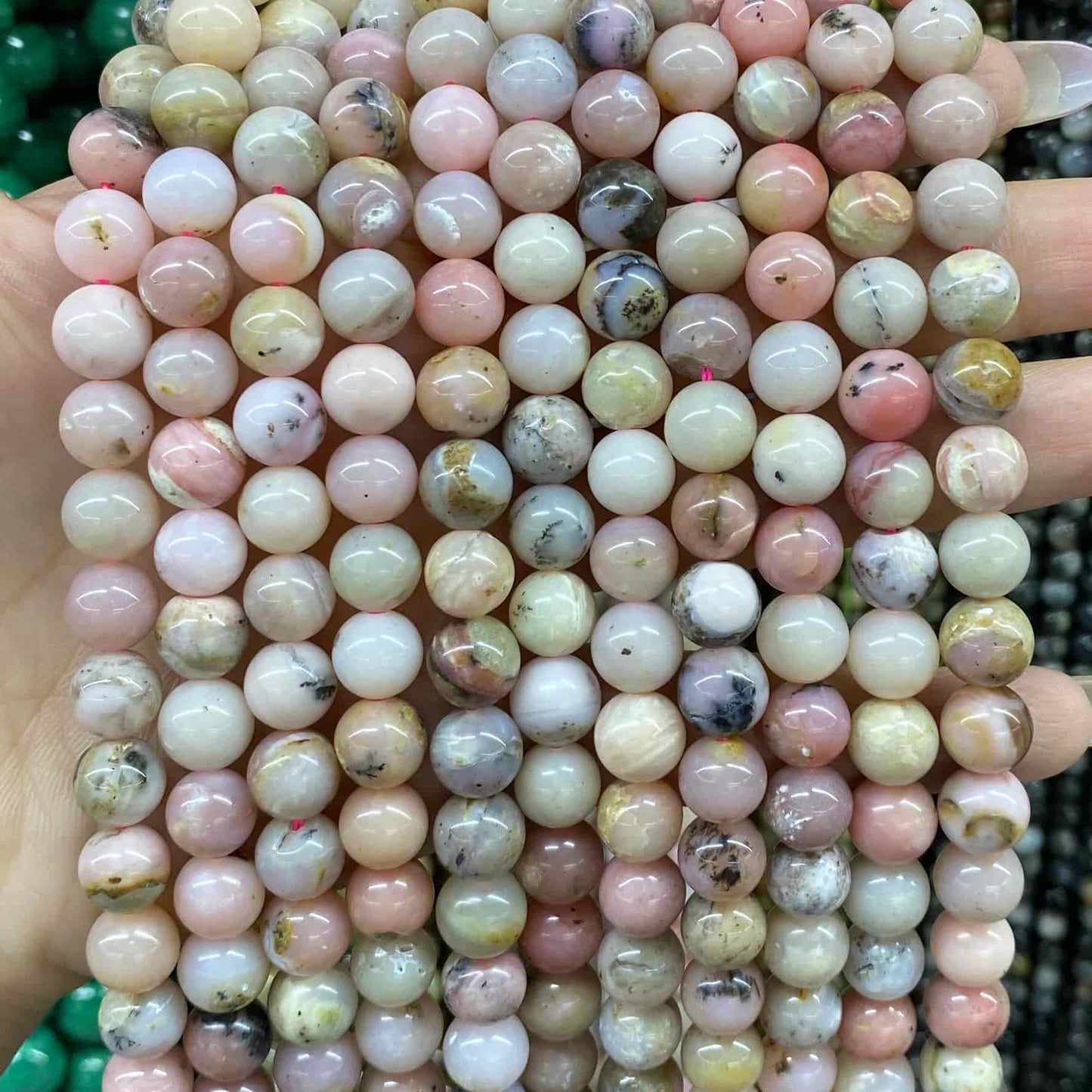 High-Quality Gemstone & Crystal Round Smooth Beads 4mm 6mm 8mm 10mm