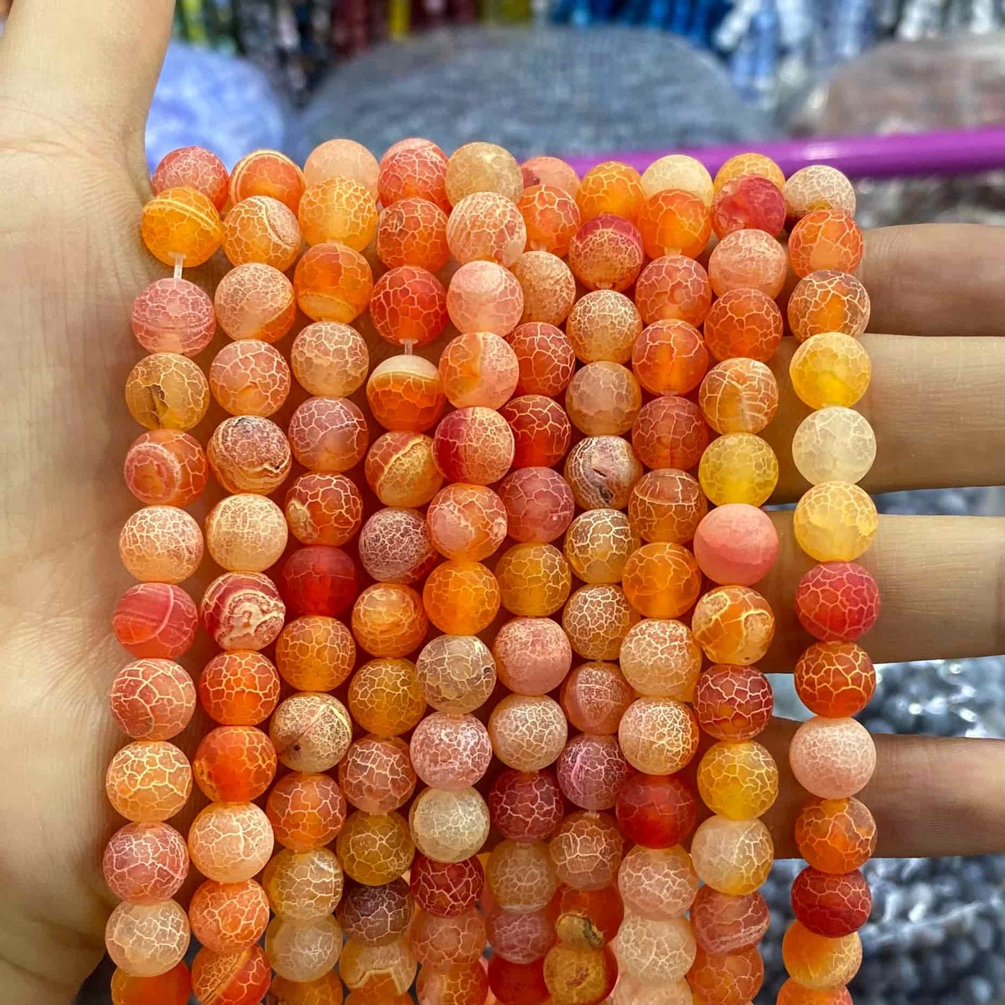 #1 Round Aagte Beads 6mm/8mm/10mm/12mm