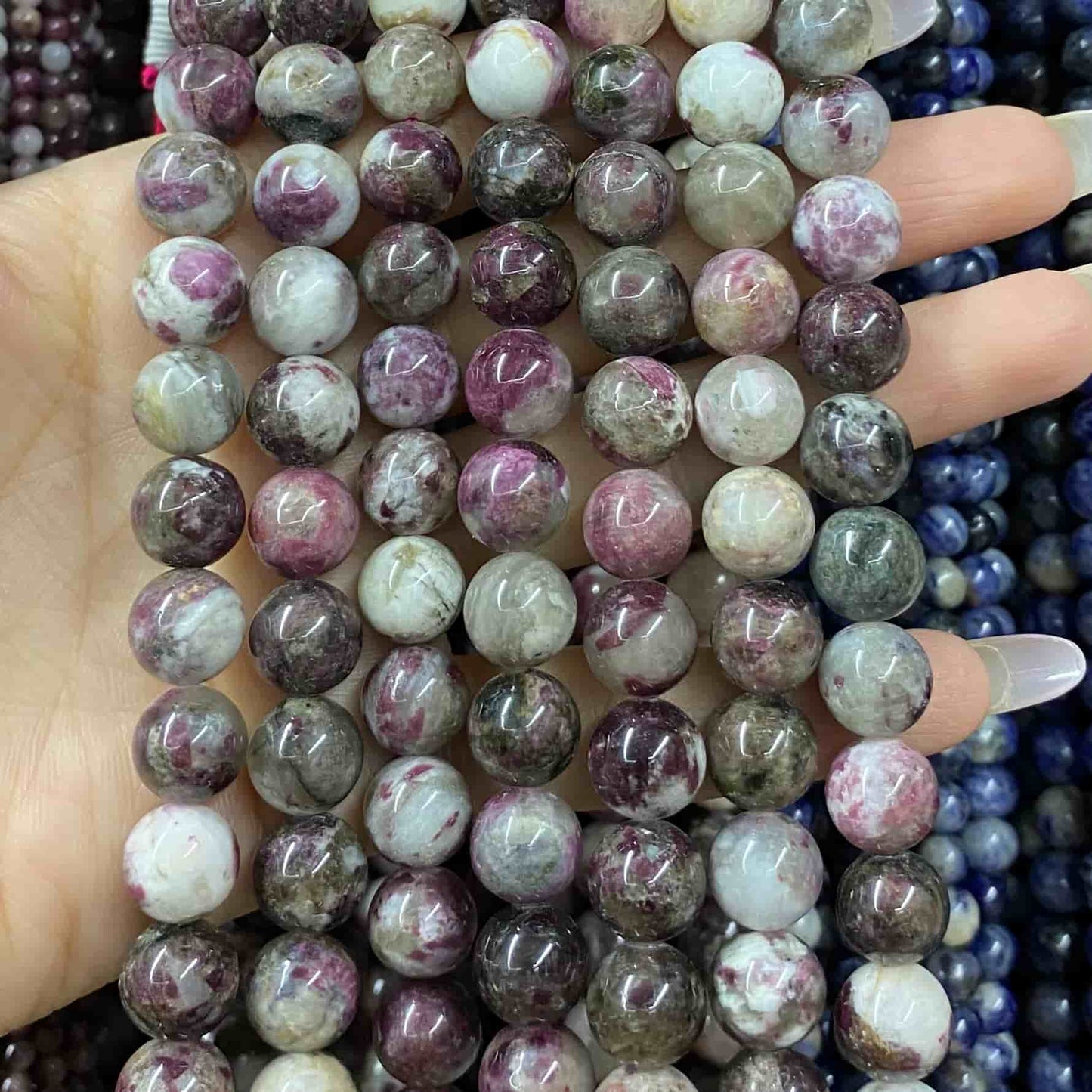High-Quality Gemstone & Crystal Round Smooth Beads 4mm 6mm 8mm 10mm