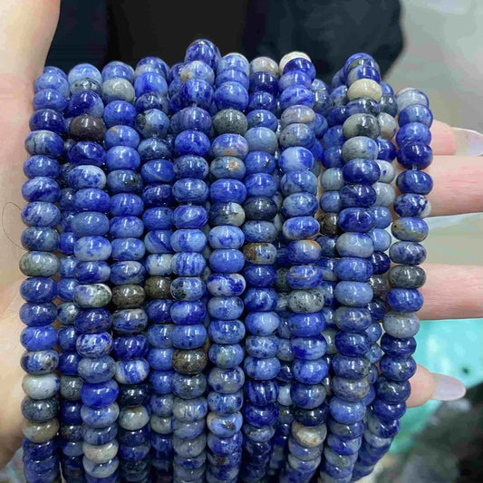 Smooth Rondelle Sodalite Beads