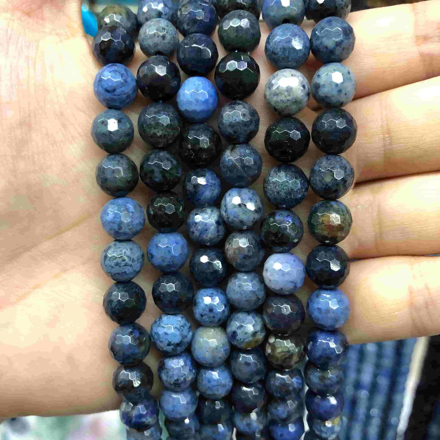 Round Faceted Beads Crystal/Quartz/Jasper/Agate 6mm 8mm 10mm