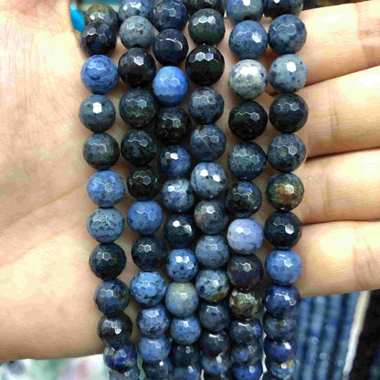 Round Faceted Beads Crystal/Quartz/Jasper/Agate 6mm 8mm 10mm