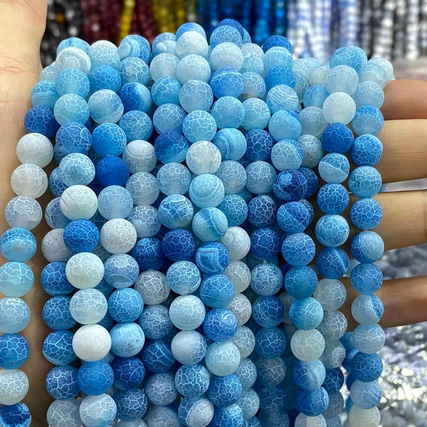 #1 Round Aagte Beads 6mm/8mm/10mm/12mm