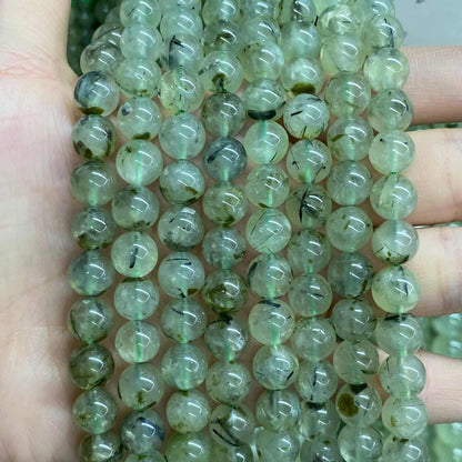 High-Quality Gemstone & Crystal Round Smooth Beads 4mm 6mm 8mm 10mm