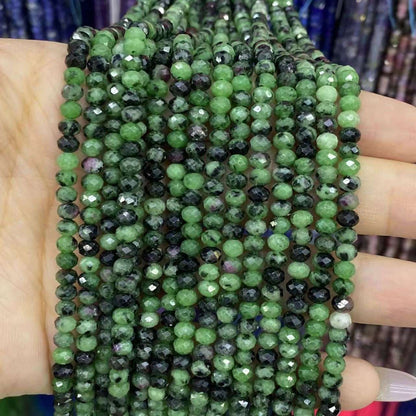 Faceted Rondelle Beads 2x3mm 3x4mm Gemstone/Quartz/Jasper/Agate